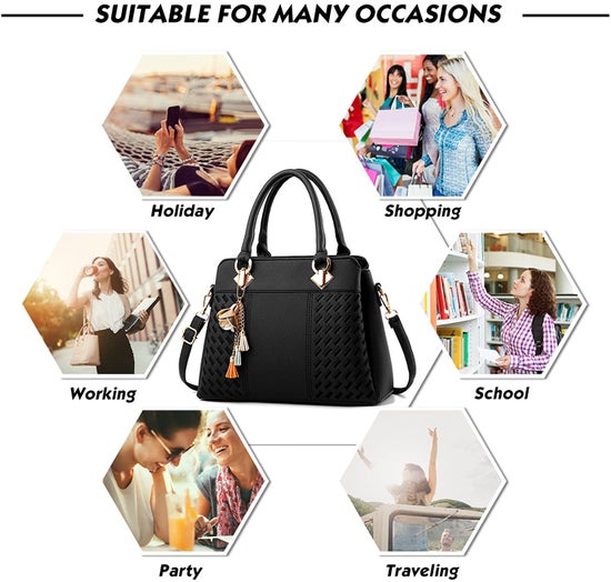 Black Women Handbags | Top Handle Purse